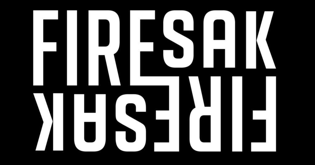 White text 'FIRESAK' on a black background