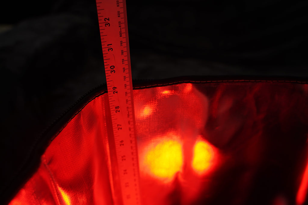 Aluminum Inside Of Large FireSak With Ruler Showing 29 inches